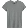 Nordstrom Pima Cotton Slub Crewneck T-shirt In Gray