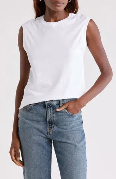 Nordstrom Pima Muscle Tank In White
