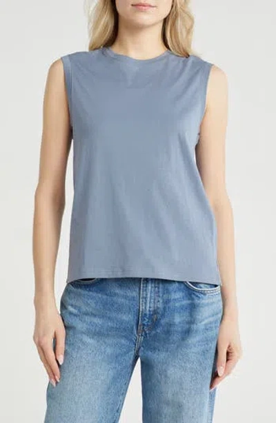 Nordstrom Pima Muscle Tank In Blue