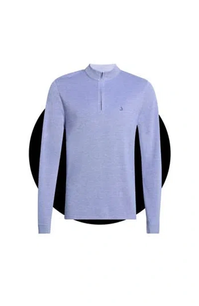Nordstrom Piquè Quarter Zip Pullover In Blue