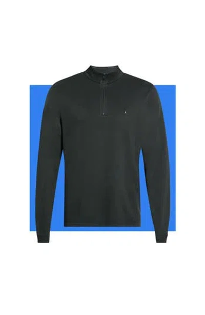 Nordstrom Piquè Quarter Zip Pullover In Blue