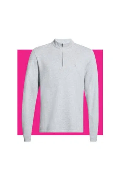 Nordstrom Piquè Quarter Zip Pullover In Gray