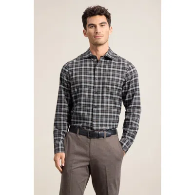 Nordstrom Plaid Cotton & Cashmere Button-up Shirt In Multi
