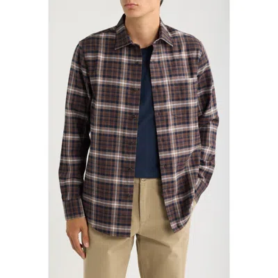 Nordstrom Plaid Cotton & Cashmere Button-up Shirt In Multi