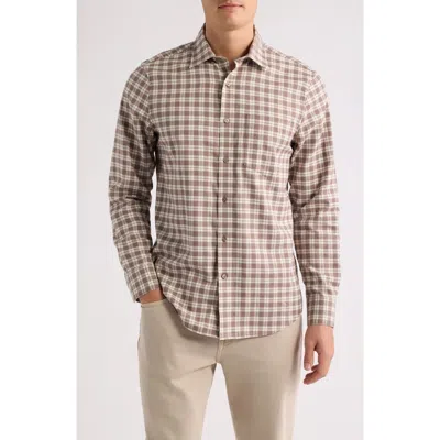 Nordstrom Plaid Cotton & Cashmere Button-up Shirt In Multi