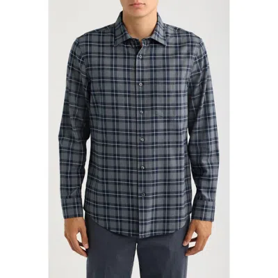 Nordstrom Plaid Cotton & Cashmere Button-up Shirt In Multi