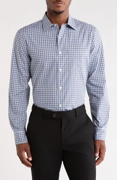 Nordstrom Plaid Cotton Poplin Button-up Shirt In Blue