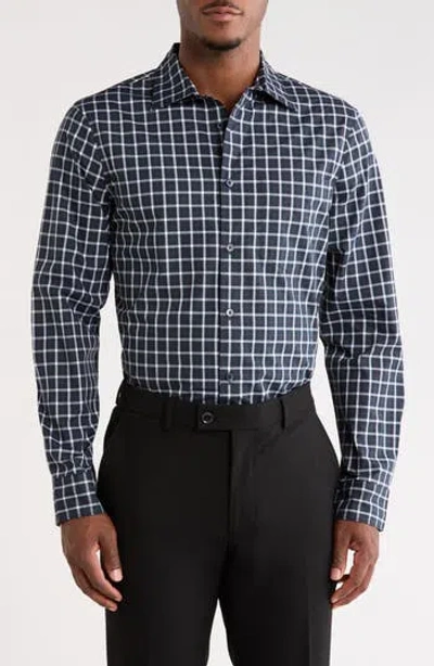 Nordstrom Plaid Cotton Poplin Button-up Shirt In Blue