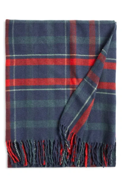 Nordstrom Plaid Fringe Throw Blanket In Multi