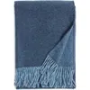 Nordstrom Plaid Fringe Throw Blanket In Blue