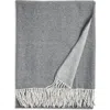 Nordstrom Plaid Fringe Throw Blanket In Grey Onyx