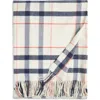Nordstrom Plaid Fringe Throw Blanket In Ivory Ansel Plaid