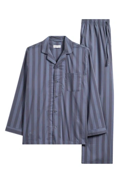 Nordstrom Plaid Poplin Pajamas In Blue