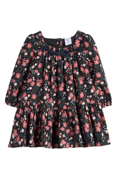 Nordstrom Babies'  Plaid Ruffle Dress In Grey Stonehenge Everly Floral