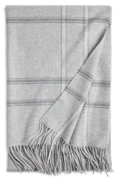 Nordstrom Plaid Wool & Cashmere Throw Blanket In Grey James Plaid
