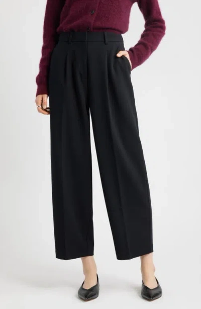 Nordstrom Pleated Ankle Pants In Black
