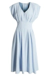 Nordstrom Pleated Midi Dress In Blue Skyway