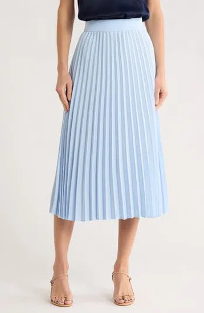 Nordstrom Pleated Midi Skirt In Blue