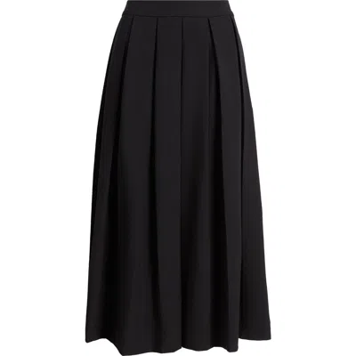 Nordstrom Pleated Midi Skirt In Black