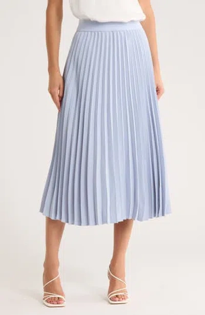 Nordstrom Pleated Midi Skirt In Blue