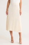 Nordstrom Pleated Midi Skirt In White