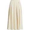 Nordstrom Pleated Midi Skirt In Yellow Pale
