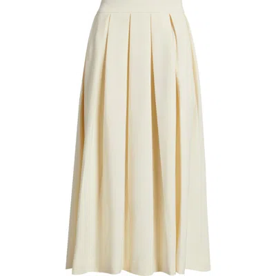Nordstrom Pleated Midi Skirt In Yellow Pale