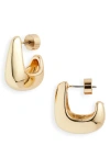 Nordstrom Polished C Hoop Earrings In Gold