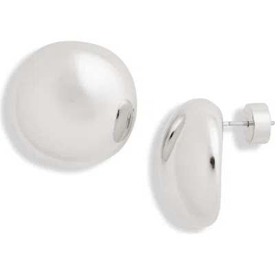 Nordstrom Polished Dome Stud Earrings In Metallic