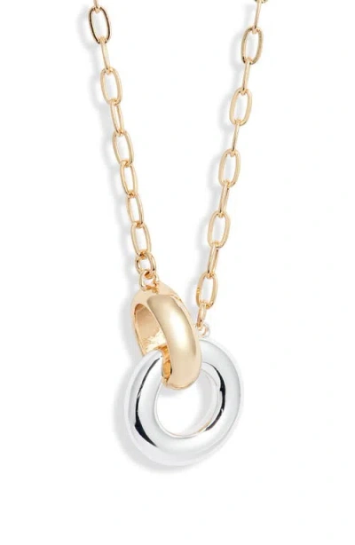 Nordstrom Polished Link Circle Necklace In Multi