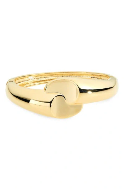 Nordstrom Polished Overlap Hinge Bracelet In Gold