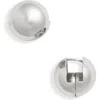 Nordstrom Polished Sphere Huggie Earrings In Rhodium