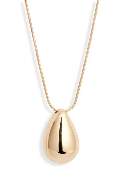 Nordstrom Polished Teardrop Pendant Necklace In Gold