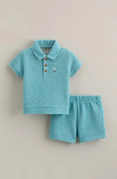 Nordstrom Babies'  Polo & Shorts Set In Blue