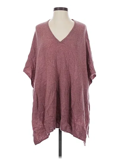 Pre-owned Nordstrom Poncho In Burgundy