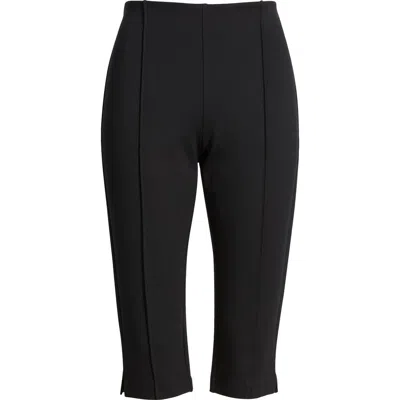 Nordstrom Ponte Knit Capri Pants In Black