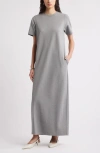 Nordstrom Ponte Maxi Dress In Grey Heather