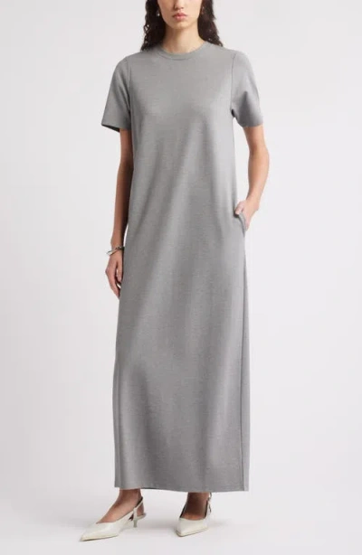 Nordstrom Ponte Maxi Dress In Grey Heather
