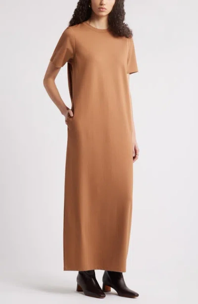 Nordstrom Ponte Maxi Dress In Tan Thrush