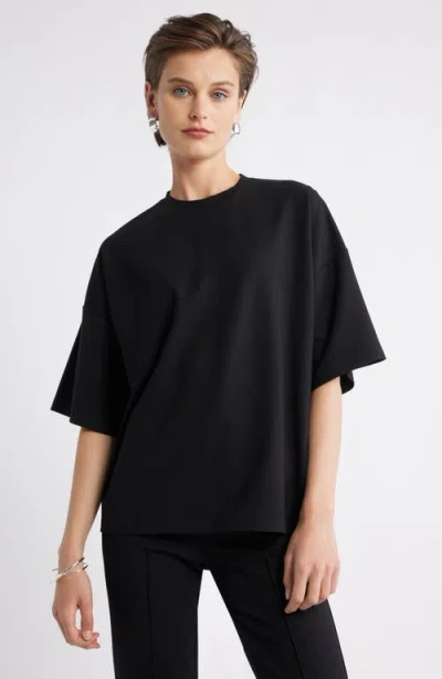 Nordstrom Ponte T-shirt In Black