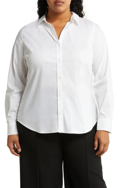 Nordstrom Poplin Button-up Shirt In White