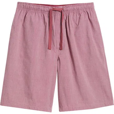 Nordstrom Poplin Pajama Shorts In Burgundy Rhode