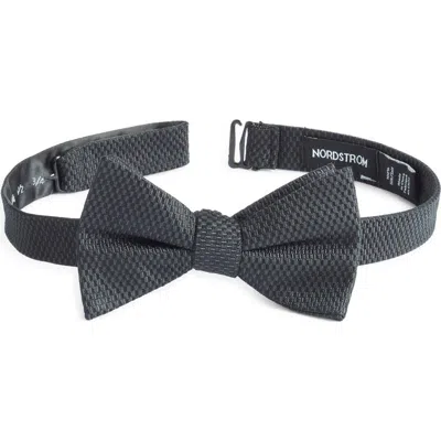 Nordstrom Pre-tied Silk Bow Tie In Grey