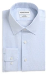 Nordstrom Premium Non-iron Trim Fit Dress Shirt In Blue Dash Stripe
