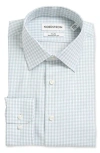 Nordstrom Premium Non-iron Trim Fit Dress Shirt In Green Gingham
