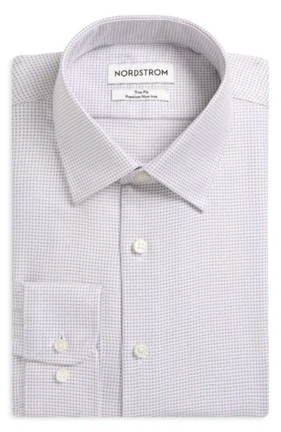 Nordstrom Premium Non-iron Trim Fit Dress Shirt In White