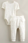 Nordstrom Babies'  Print Cotton Bodysuit & Ruffled Joggers Set