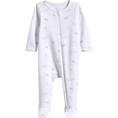 Nordstrom Babies'  Print Cotton Footie Romper In Multi