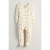 Nordstrom Print Cotton Footie Romper In White