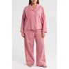 Nordstrom Print Cotton Pajamas In Red- Pink Gradient Plaid